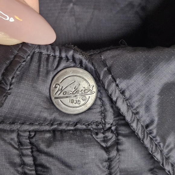 Woolrich Womens Plus 2XL Goose Down Filled Puffer Coat Jacket Black Quilted - Picture 3 of 16